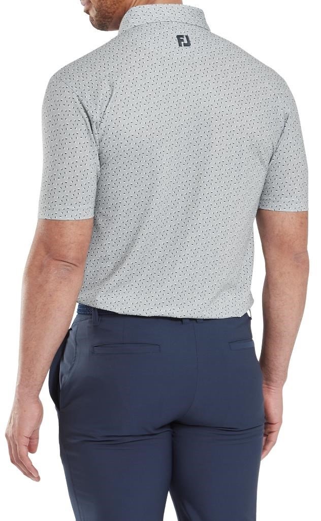 FootJoy Bounce Print Pique men's polo, grey