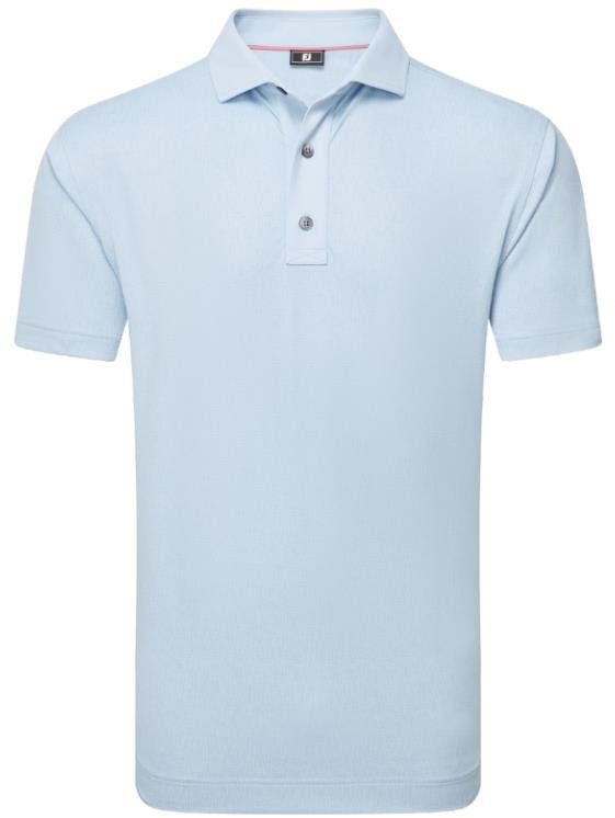FootJoy Etched Texture Print Lisle men's polo, skyway