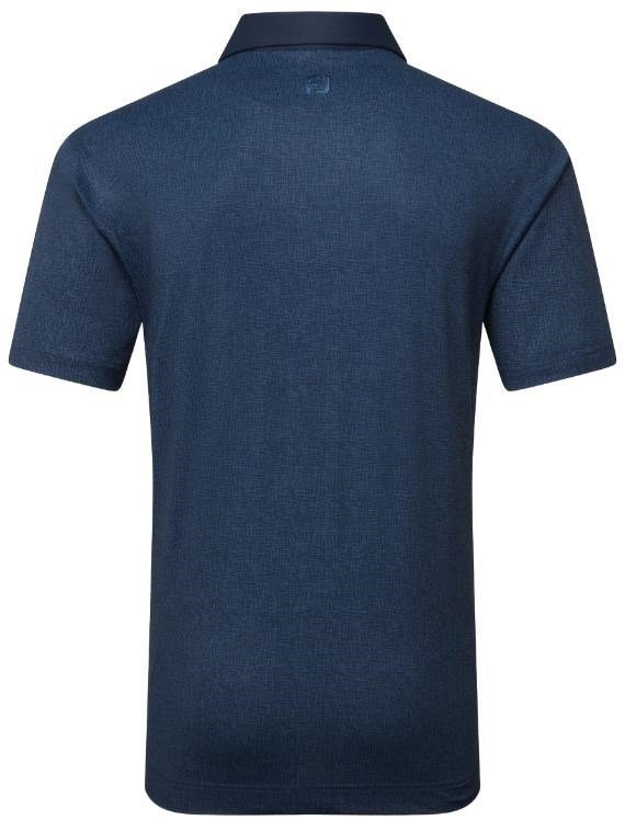 FootJoy Etched Texture Print Lisle men's polo, navy