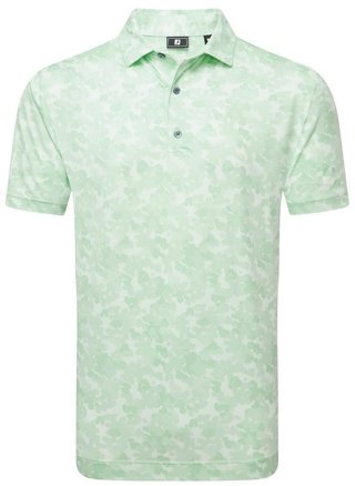 FootJoy Pop Camo Lisle men's polo, pistachio