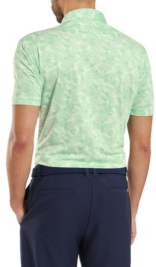 FootJoy Pop Camo Lisle men's polo, pistachio