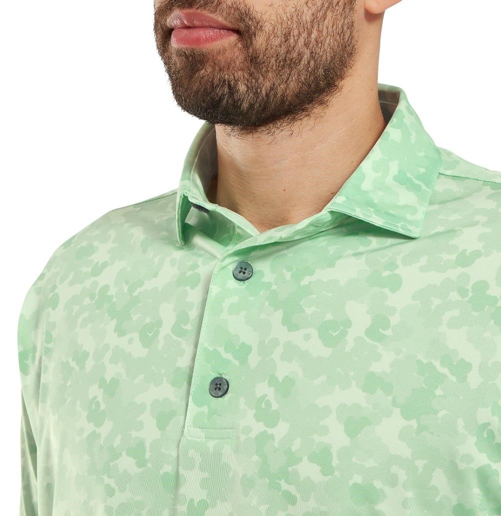 FootJoy Pop Camo Lisle men's polo, pistachio