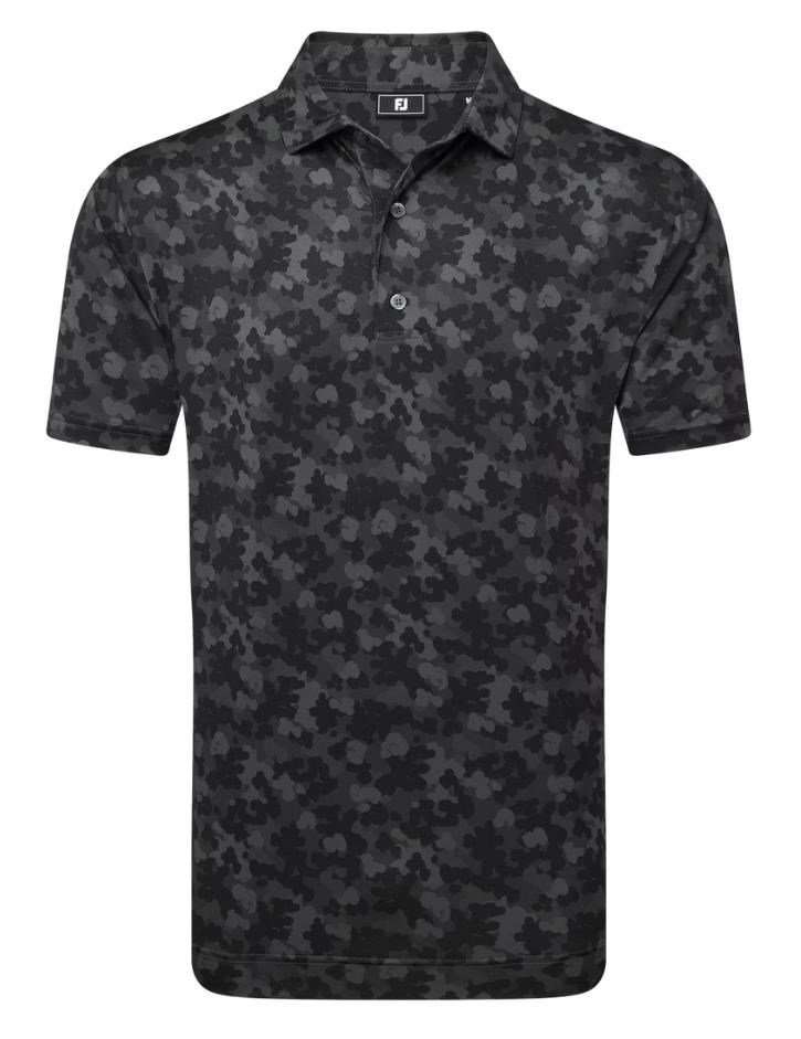 FootJoy Pop Camo Lisle men's polo, black