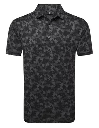 FootJoy Pop Camo Lisle men's polo, black