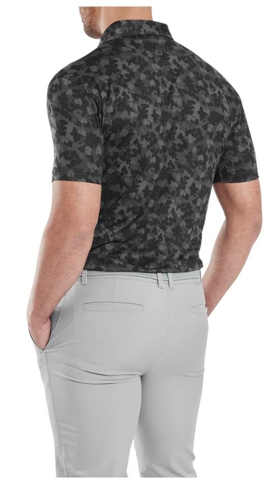 FootJoy Pop Camo Lisle men's polo, black