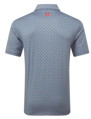 FootJoy Flower Bud Foulard Lisle men's polo, flint