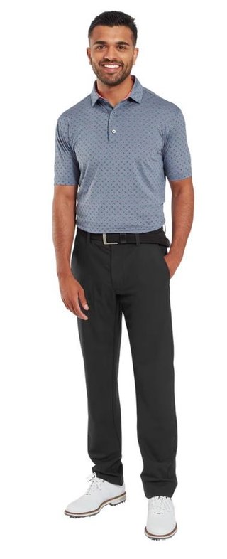 FootJoy Flower Bud Foulard Lisle men's polo, flint