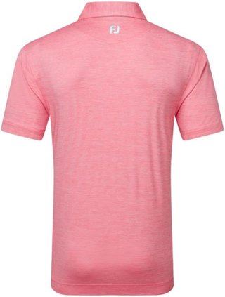 FootJoy Heather Lisle with Trim men's polo, pink lemonade heather