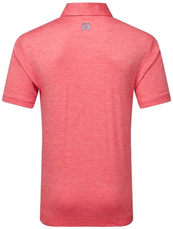 FootJoy Heather Lisle with Trim men's polo, hibiscus heather