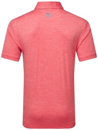 FootJoy Heather Lisle with Trim men's polo, hibiscus heather