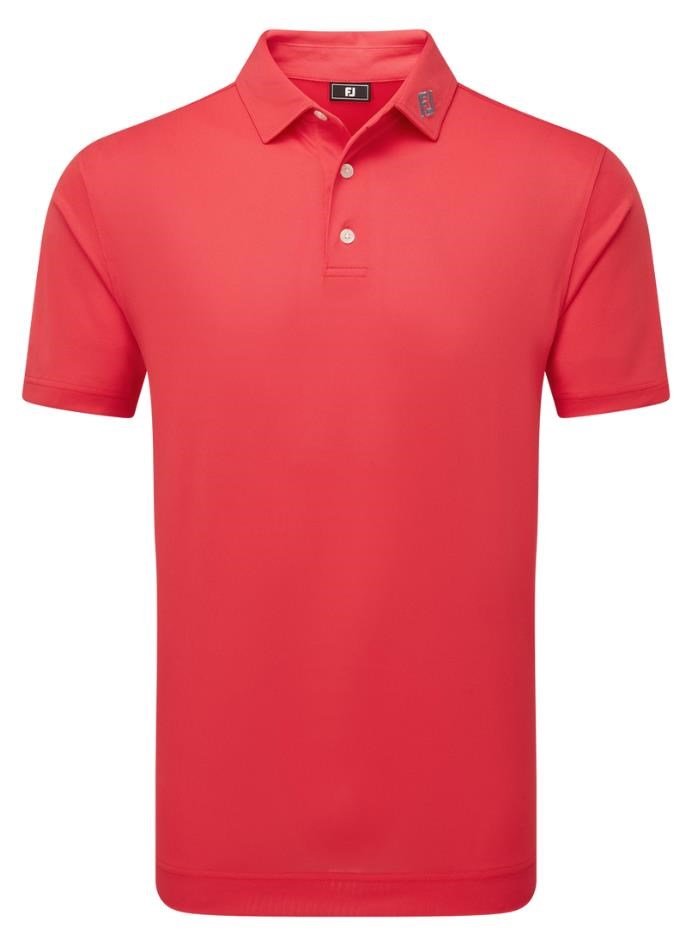 FootJoy Stretch Pique Solid men's polo, hibiscus