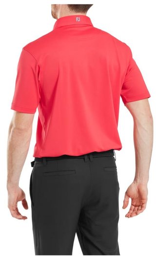 FootJoy Stretch Pique Solid men's polo, hibiscus
