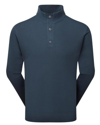 FootJoy Drirelease Button Placket men's sweater, dark denim