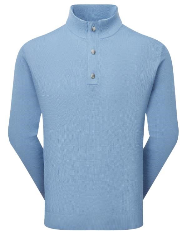 FootJoy Drirelease Button Placket men's sweater, blue jay