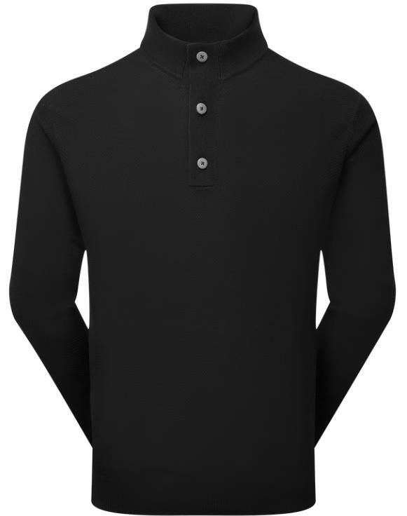 FootJoy Drirelease Button Placket men's sweater, black