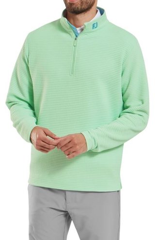 FootJoy Quilt Texture Chill-Out men's sweatshirt, pistachio