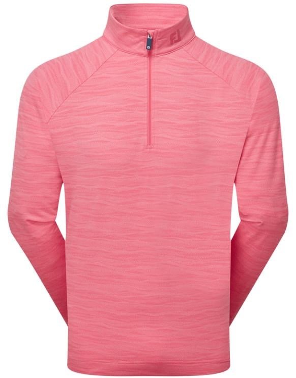FootJoy Wave Jacquard Chill-Out men's sweatshirt, pink lemonade