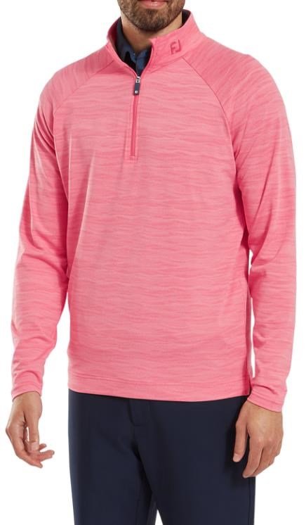 FootJoy Wave Jacquard Chill-Out men's sweatshirt, pink lemonade