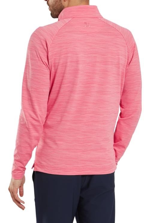 FootJoy Wave Jacquard Chill-Out men's sweatshirt, pink lemonade