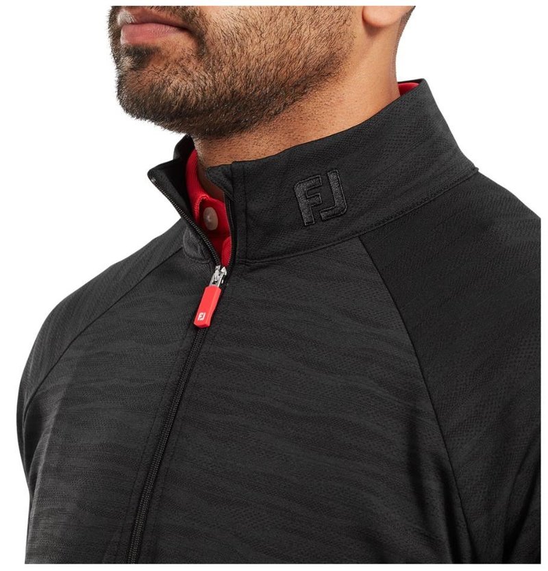 FootJoy Wave Jacquard Chill-Out men's sweatshirt, black