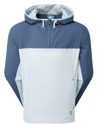 FootJoy TempoSeries Hoodie men's jacket, dark denim/skyway