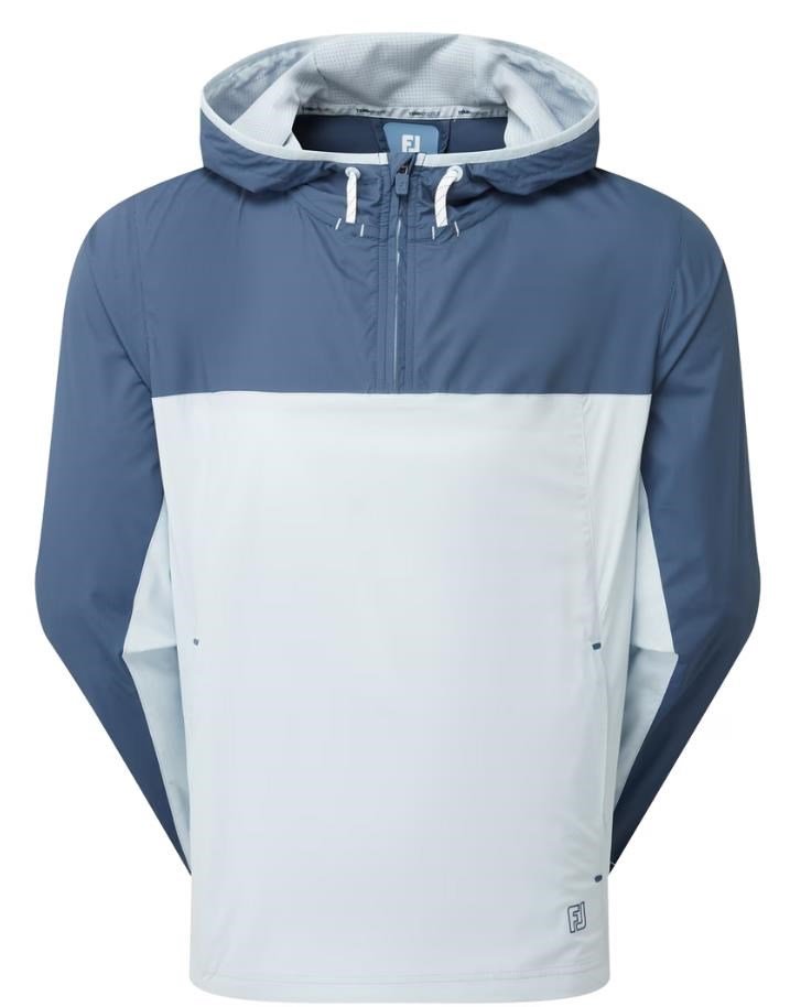 FootJoy TempoSeries Hoodie men's jacket, dark denim/skyway