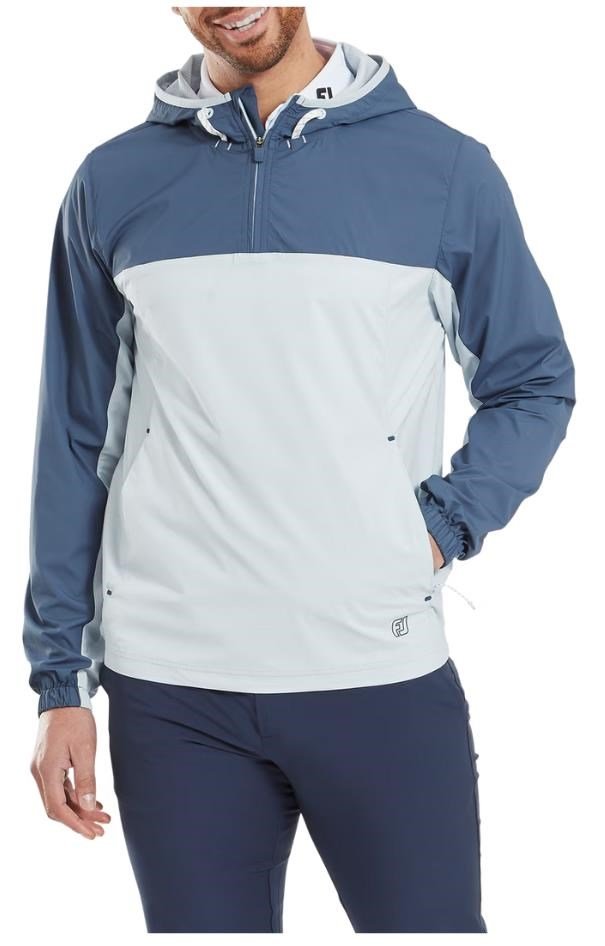 FootJoy TempoSeries Hoodie men's jacket, dark denim/skyway