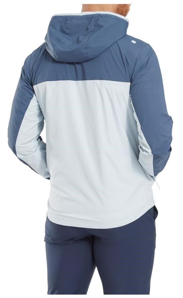 FootJoy TempoSeries Hoodie men's jacket, dark denim/skyway