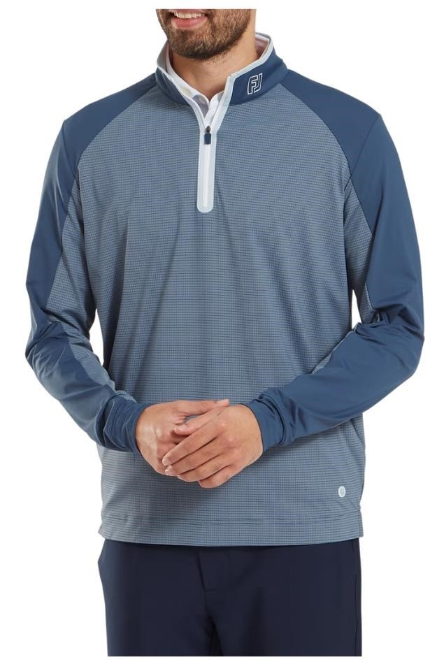 FootJoy TempoSeries Mixed Texture Chill-Out men's sweatshirt, dark denim