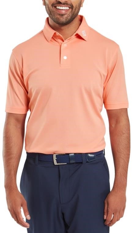 FootJoy Stretch Pique Solid men's polo, papaya