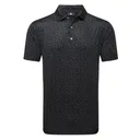 FootJoy Painted Floral Lisle men's polo, black