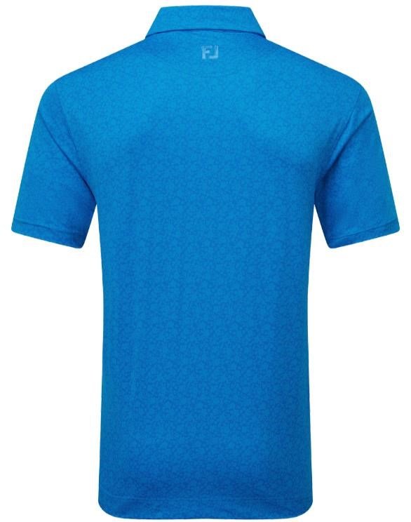 FootJoy Painted Floral Lisle men's polo, cobalt