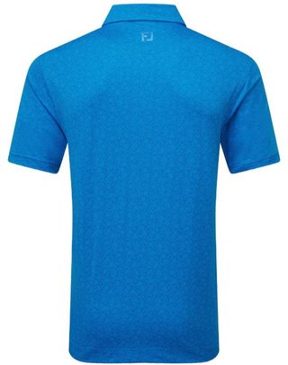 FootJoy Painted Floral Lisle men's polo, cobalt