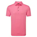 FootJoy Painted Floral Lisle men's polo, pink lemonade