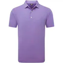 FootJoy Micro Feeder Stripe Lisle men's polo, marine/pink
