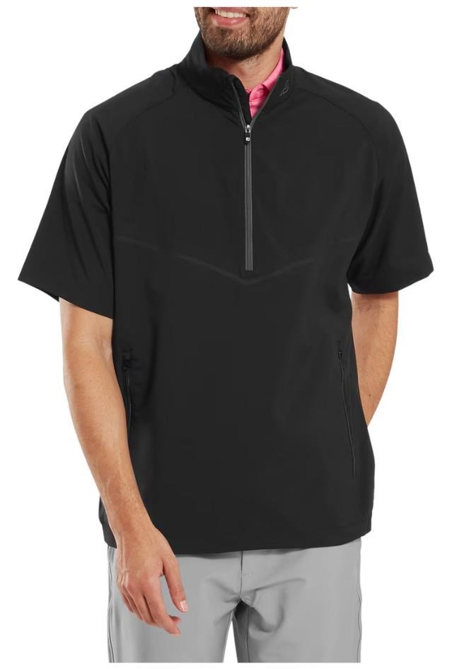 FootJoy Zephyr Short Sleeve Windshirt men's jacket, black