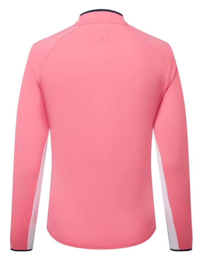 FootJoy 1/4-Zip LS Sun Protection women's shirt, pink lemonade