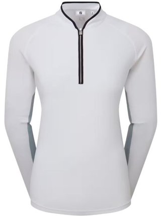 FootJoy 1/4-Zip LS Sun Protection women's shirt, white