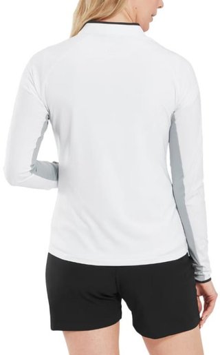 FootJoy 1/4-Zip LS Sun Protection women's shirt, white