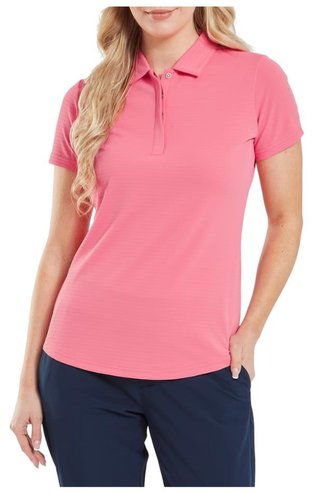 FootJoy Jacquard SS women's polo, pink lemonade