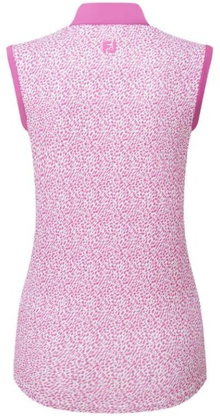FootJoy Animal Print Sleeveless women's polo, berry