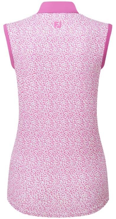 FootJoy Animal Print Sleeveless women's polo, berry