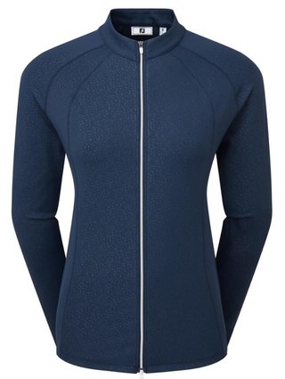 FootJoy Embossed Full-Zip Midlayer women's sweatshirt, navy