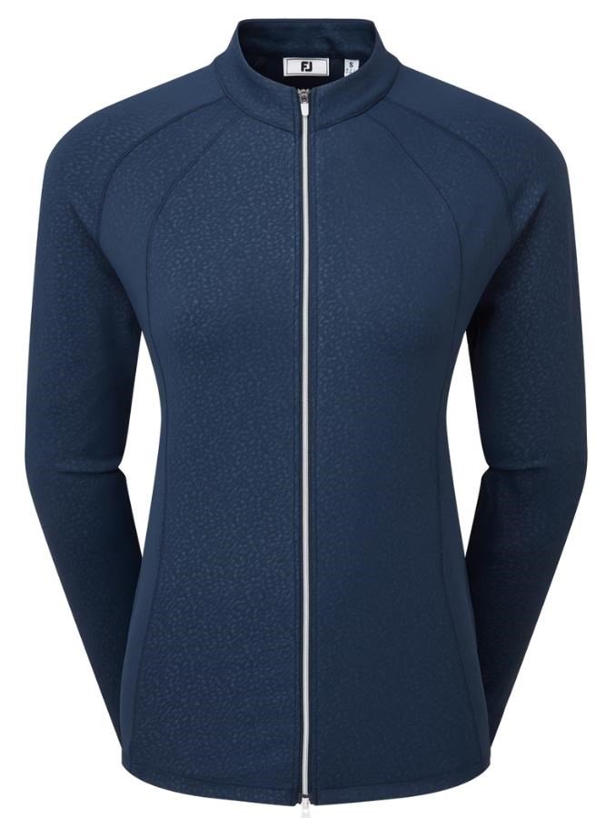 FootJoy Embossed Full-Zip Midlayer women's sweatshirt, navy