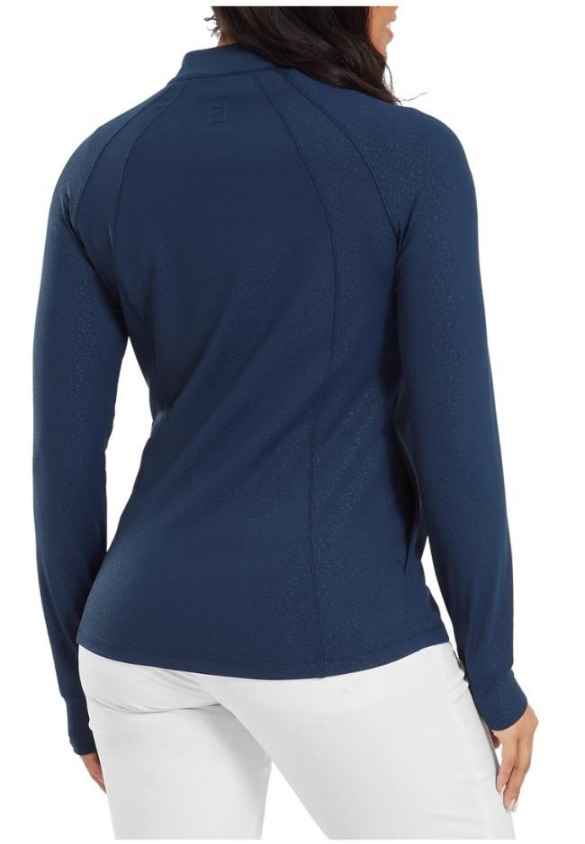 FootJoy Embossed Full-Zip Midlayer women's sweatshirt, navy