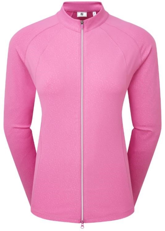 FootJoy Embossed Full-Zip Midlayer women's sweatshirt, berry