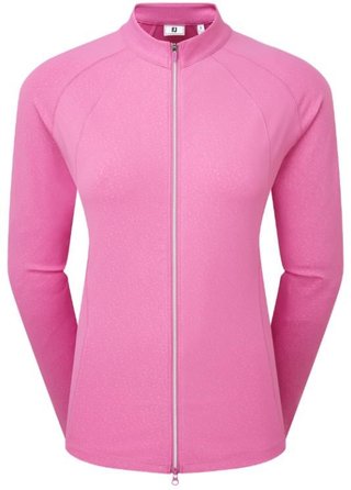 FootJoy Embossed Full-Zip Midlayer women's sweatshirt, berry