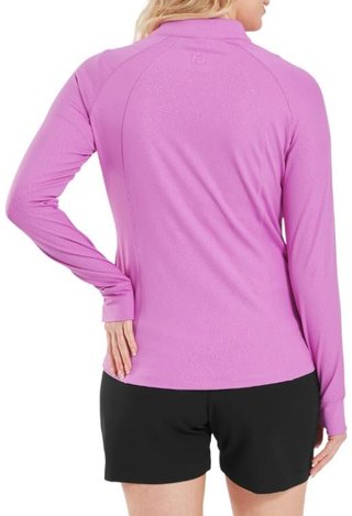 FootJoy Embossed Full-Zip Midlayer women's sweatshirt, berry