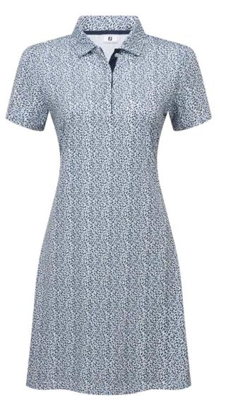 FootJoy Animal Print women's dress, white/skyway/navy