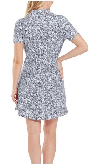 FootJoy Animal Print women's dress, white/skyway/navy
